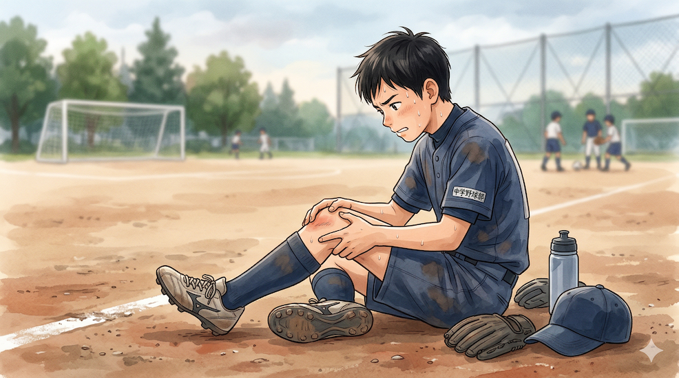 成長痛の痛みに悩む選手